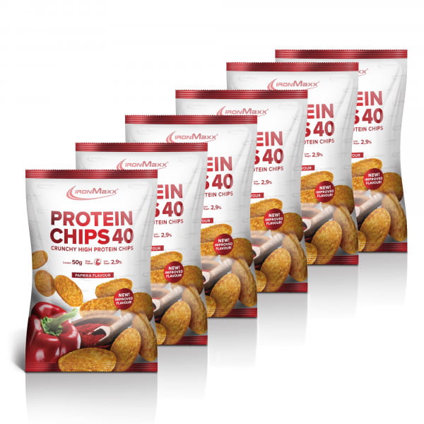 Ironmaxx Protein Chips 40 Paprika 6X50g
