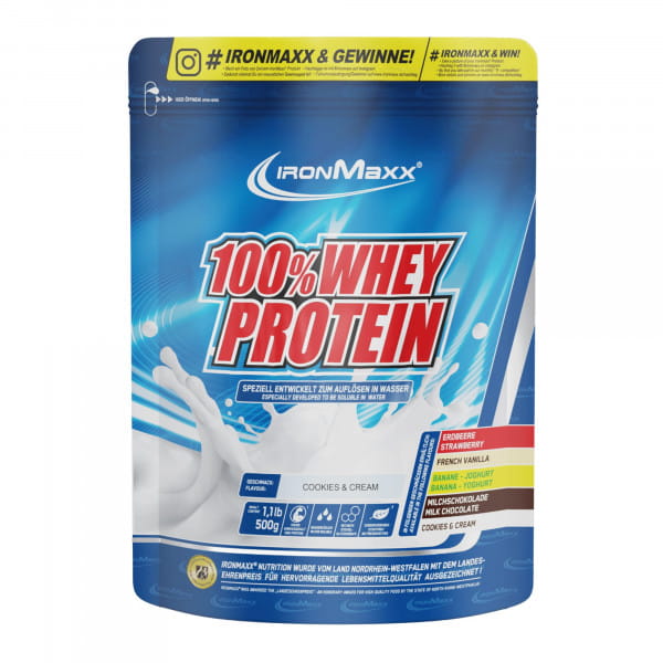 Ironmaxx 100% Whey Protein Cookies &amp; Cream 500g